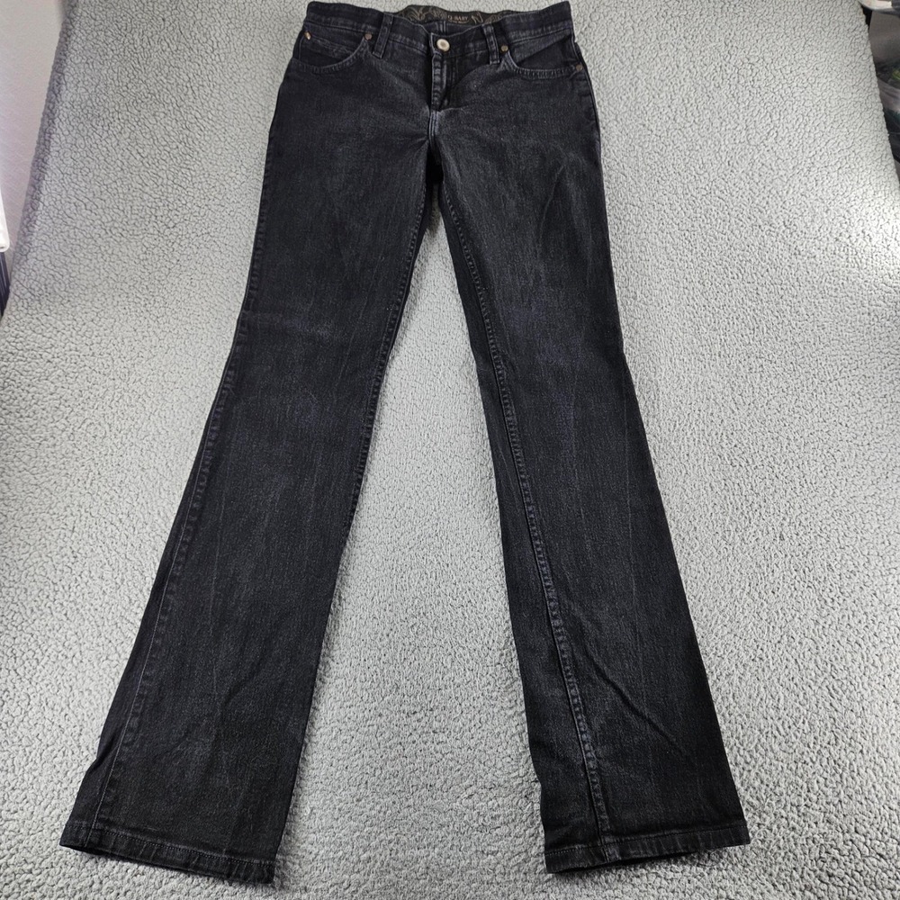 Wrangler Q Baby Jeans Womens 6 Black Bootcut Stretch Denim Western